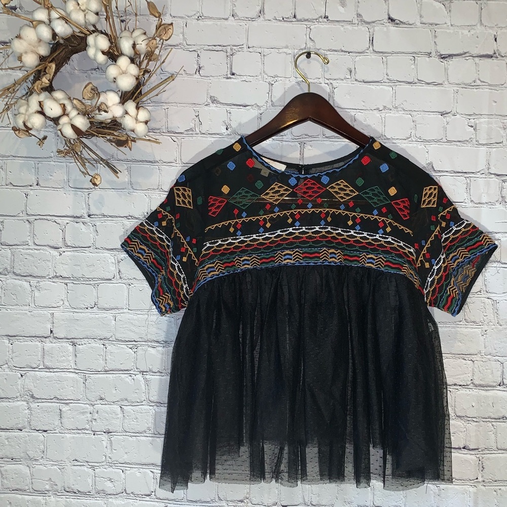 JCL Boho Top with tulle skirt at bust
